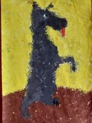 p. depta pies prosi o spacer lecz zostaje w domu._ tempera_format a4